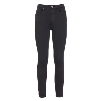 Maison Espin Zwarte Katoenen Damesjeans