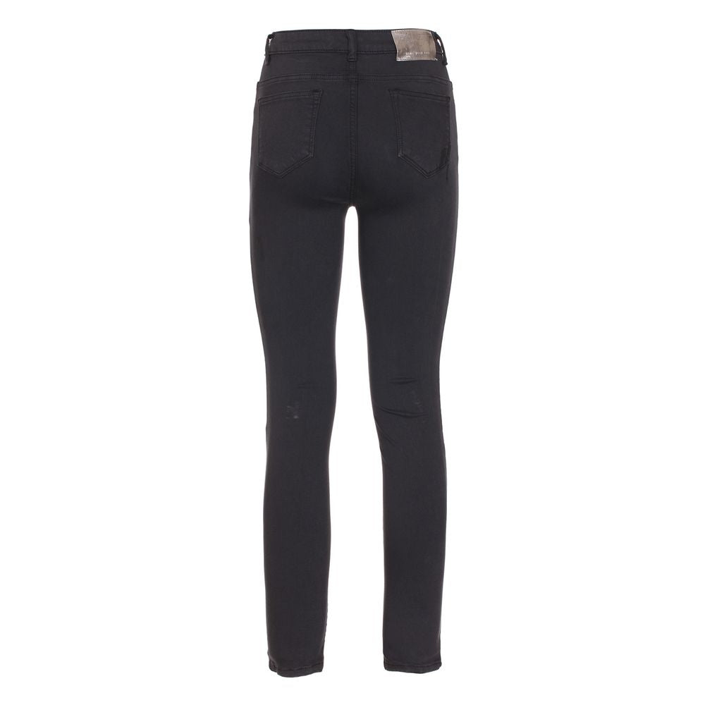 Maison Espin Zwarte Katoenen Damesjeans