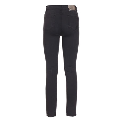 Maison Espin Zwarte Katoenen Damesjeans