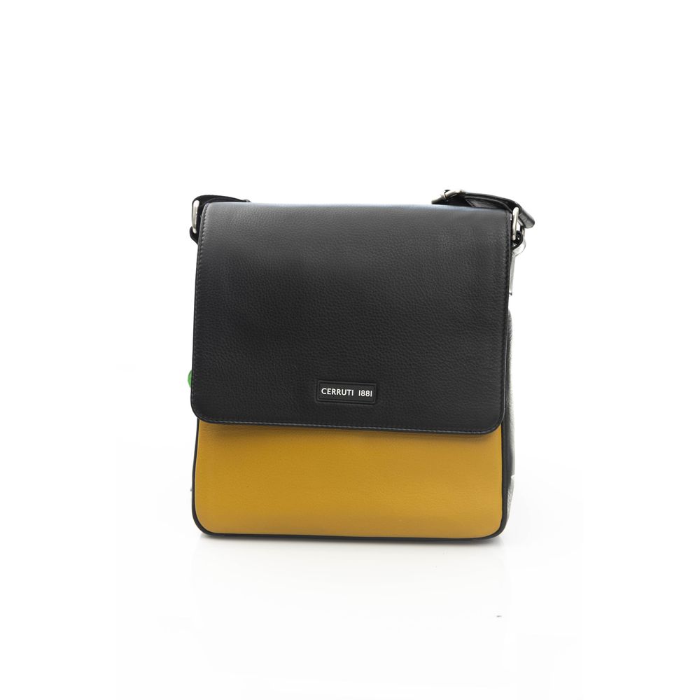 Cerruti 1881 Gele leren dames crossbodytas