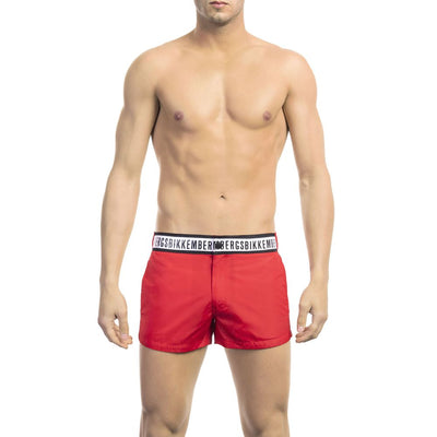 Bikkembergs Rode Polyamide Heren Zwemshort