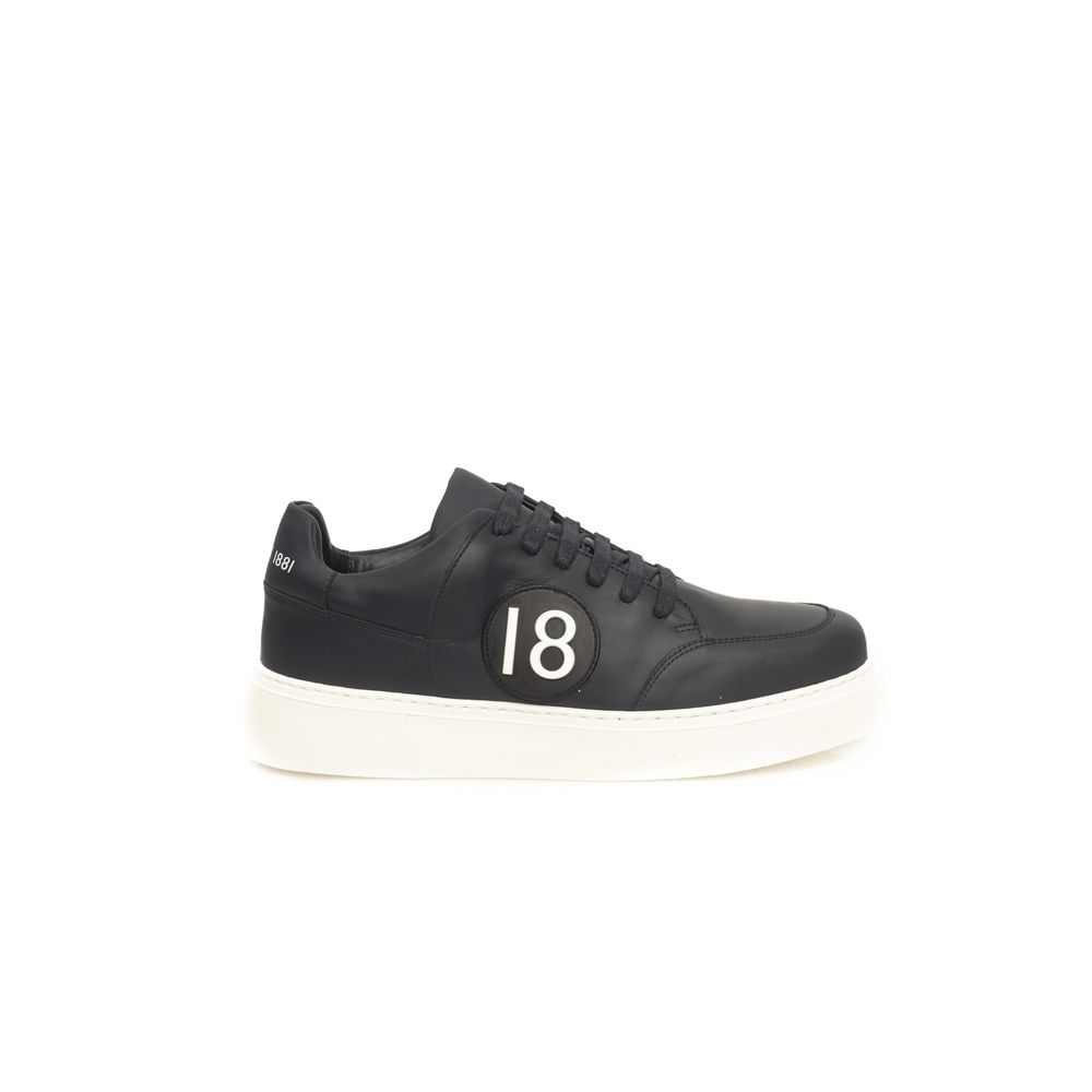 Cerruti 1881 blauwe koeienhuid heren sneaker