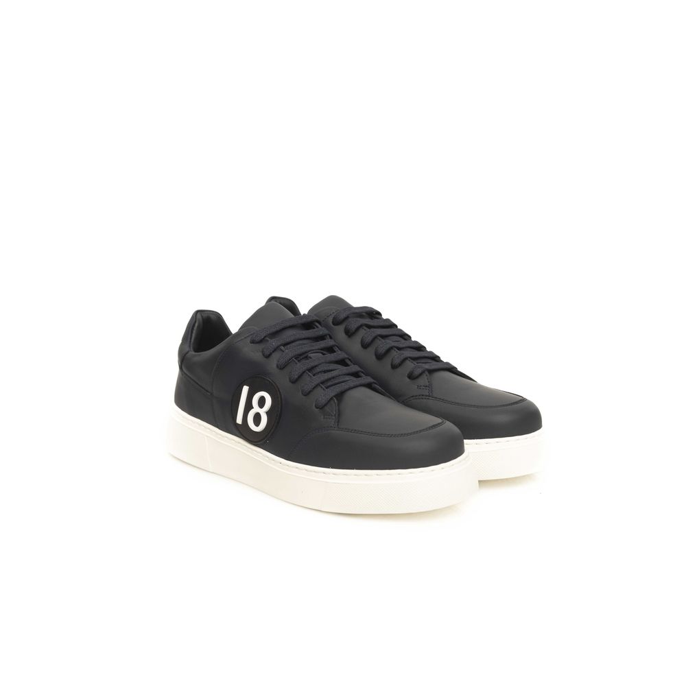 Cerruti 1881 blauwe koeienhuid heren sneaker