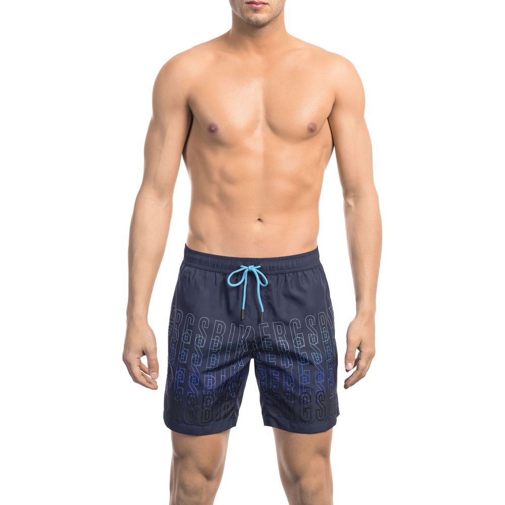 Bikkembergs Blauwe Polyester Heren Zwembroek