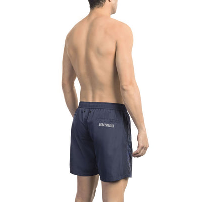 Bikkembergs Blauwe Polyester Heren Zwembroek