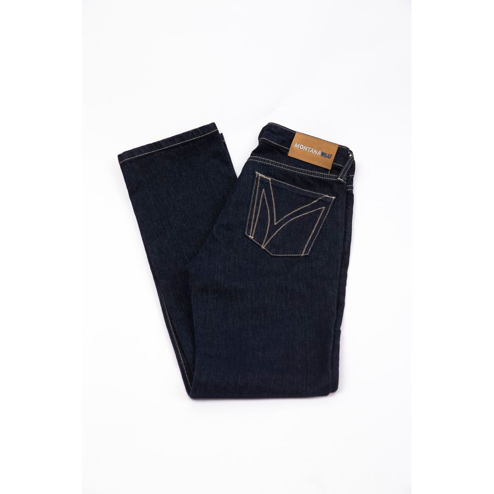 Jean Montana Blu en coton bleu pour femme