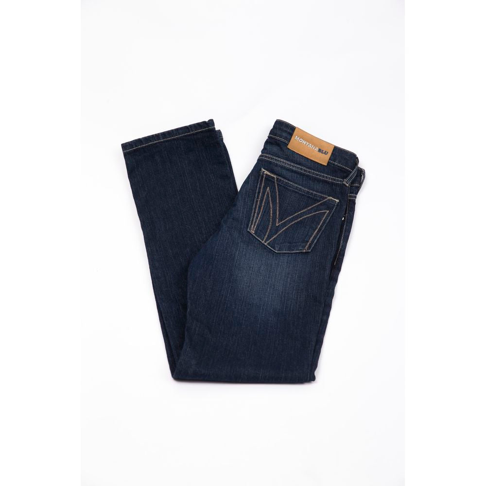 Jean Montana Blu en coton bleu pour femme