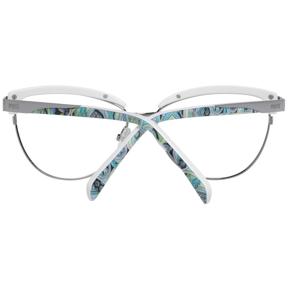 Montures optiques argentées pour femmes Emilio Pucci