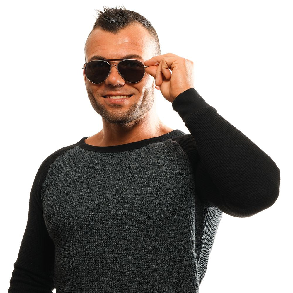 Lunettes de soleil dorées pour homme Ermenegildo Zegna