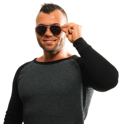 Lunettes de soleil dorées pour homme Ermenegildo Zegna