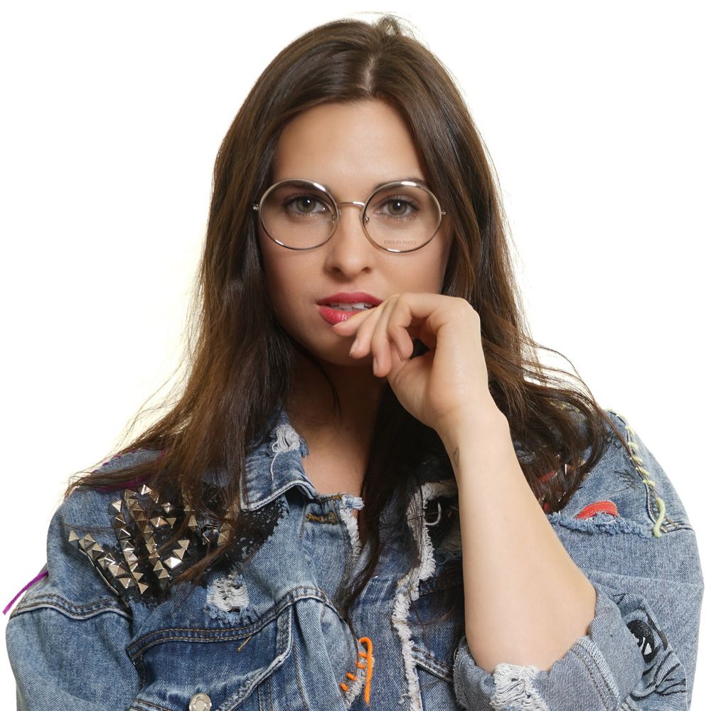 Montures de lunettes Emilio Pucci argentées pour femmes