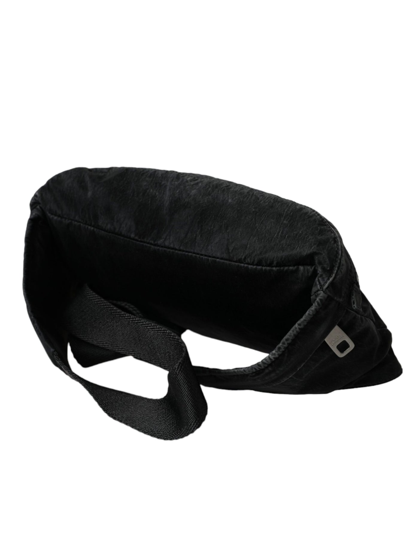 Sac banane Dolce &amp; Gabbana en nylon noir avec plaque logo