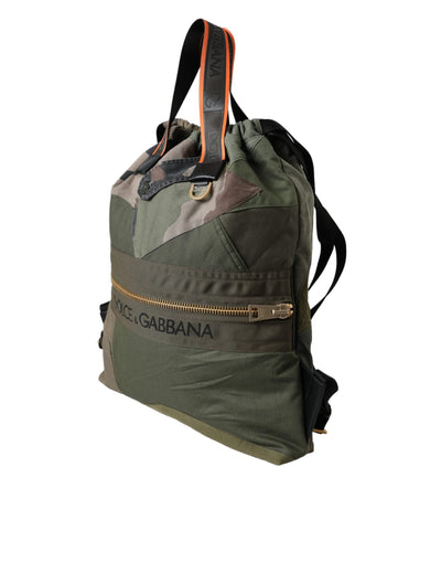 Sac à dos patchwork vert militaire Dolce &amp; Gabbana