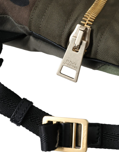 Sac à dos patchwork vert militaire Dolce &amp; Gabbana