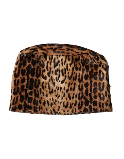 Bob Dolce &amp; Gabbana en fourrure léopard marron pour femme