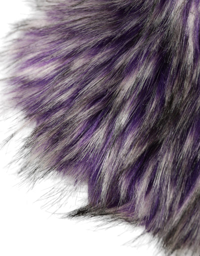 Chapeau enveloppant en fausse fourrure violette Dolce &amp; Gabbana