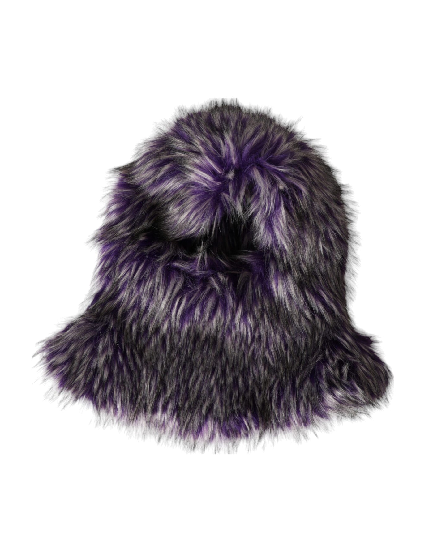 Chapeau enveloppant en fausse fourrure violette Dolce &amp; Gabbana