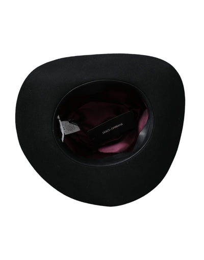 Chapeau Fedora Trilby en lapin noir Dolce &amp; Gabbana pour femme