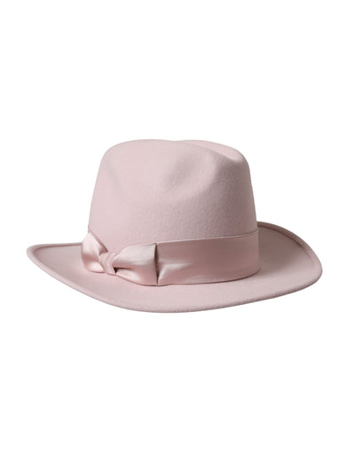 Chapeau Fedora Trilby en lapin rose Dolce &amp; Gabbana pour femme