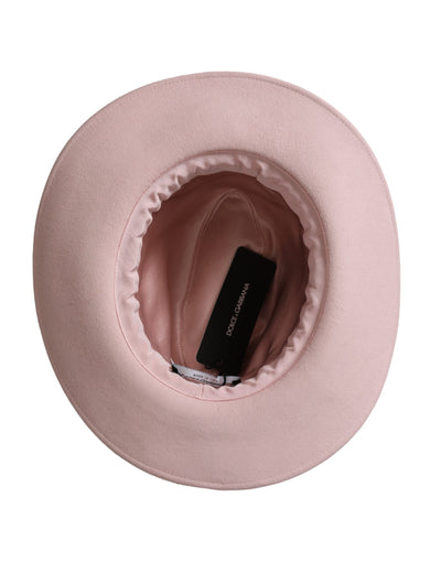 Chapeau Fedora Trilby en lapin rose Dolce &amp; Gabbana pour femme