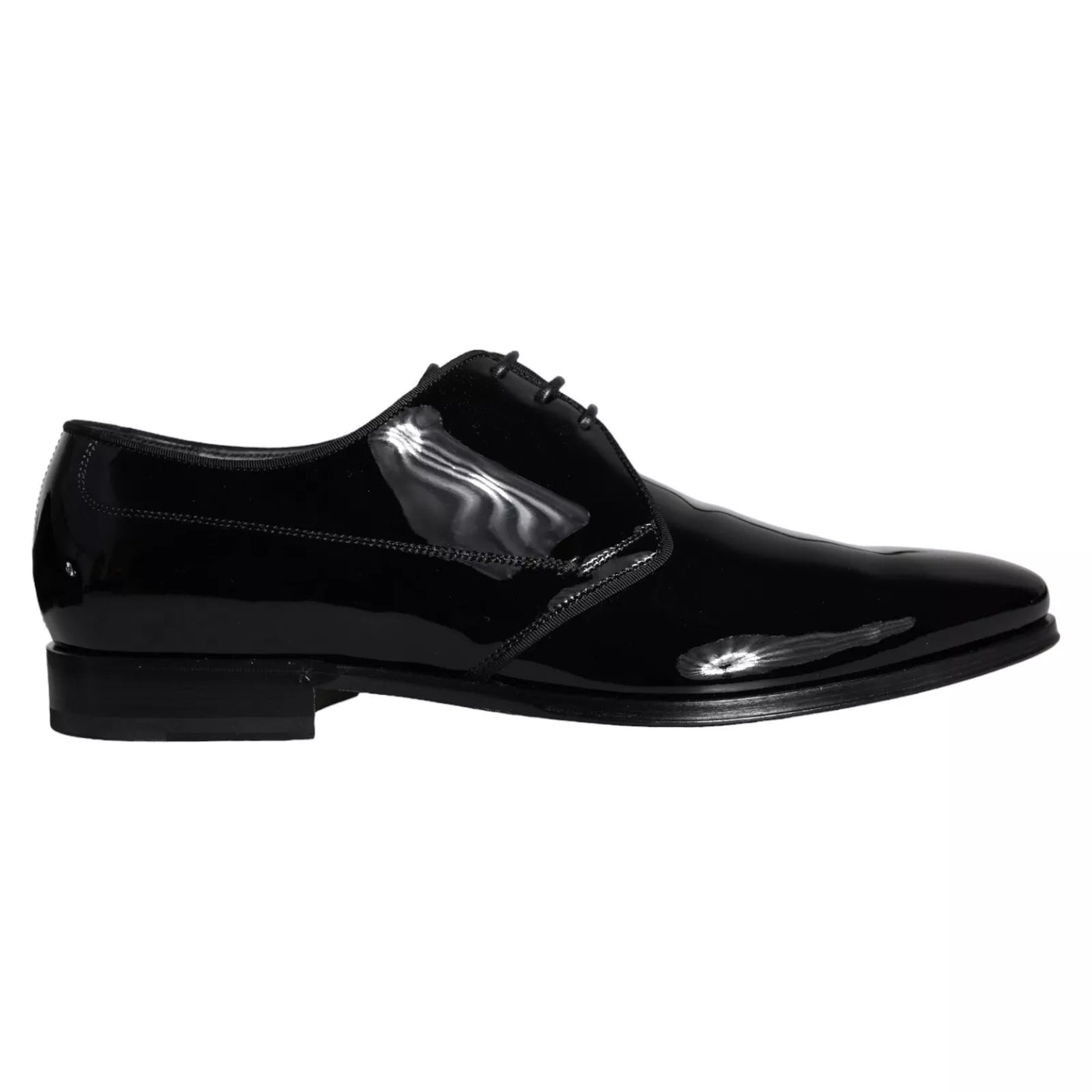 Dolce &amp; Gabbana Zwarte Kalfsleren Derby Herenschoenen