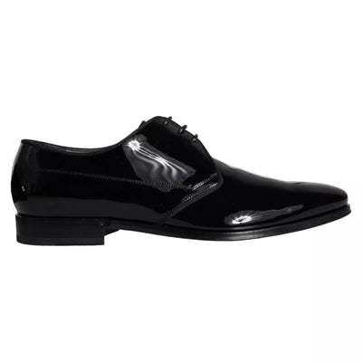 Dolce &amp; Gabbana Zwarte Kalfsleren Derby Herenschoenen