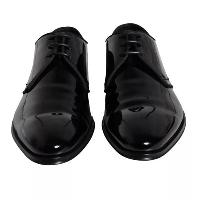 Dolce &amp; Gabbana Zwarte Kalfsleren Derby Herenschoenen
