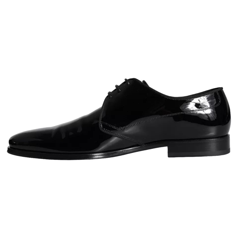 Dolce &amp; Gabbana Zwarte Kalfsleren Derby Herenschoenen