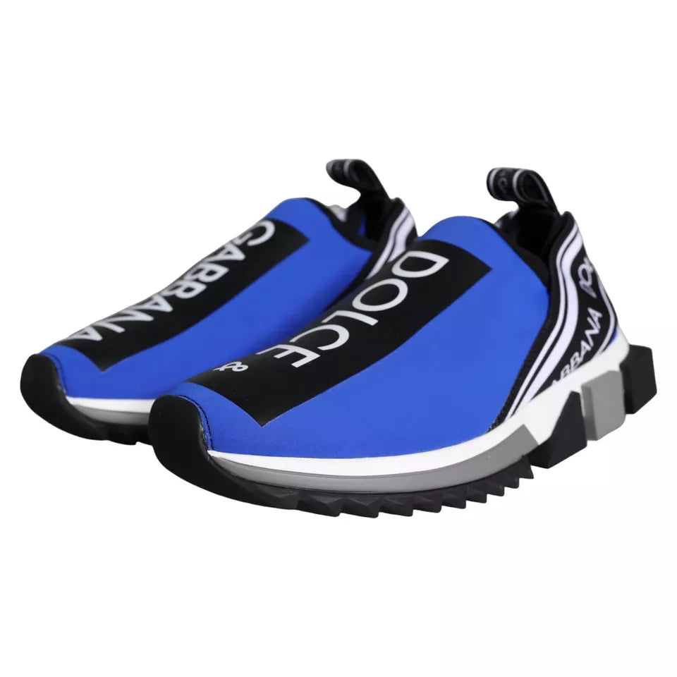 Dolce &amp; Gabbana Blue Logo Low Top Sorrento Sneakers Schoenen