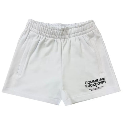 Short en coton blanc Comme des Garçons Fuckdown
