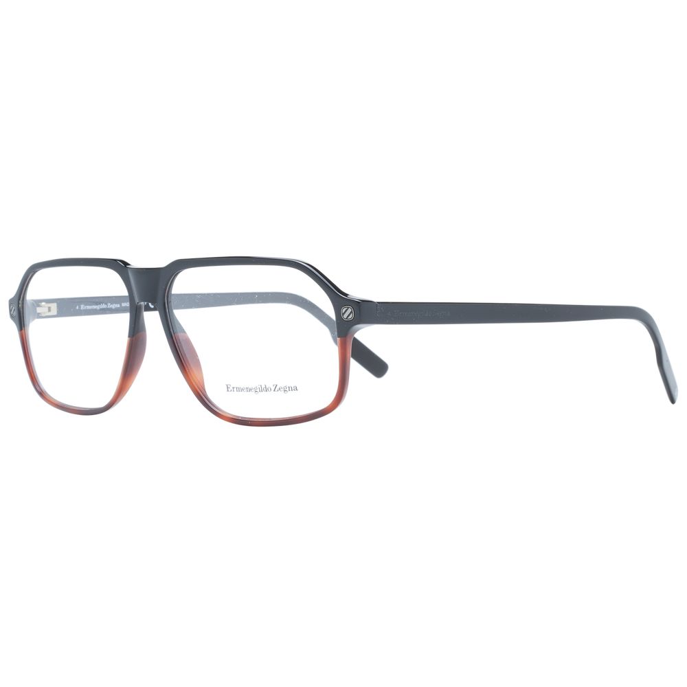 Montures de lunettes noires Ermenegildo Zegna pour homme
