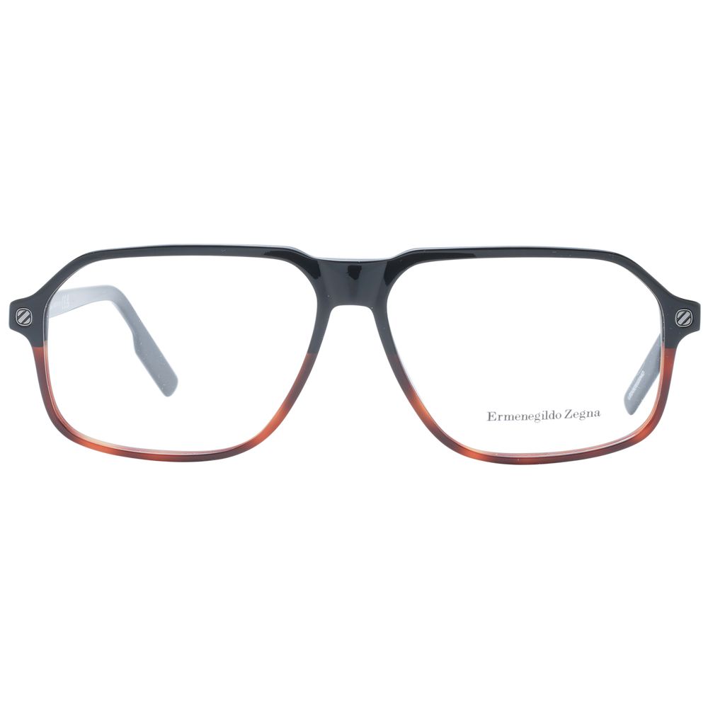Montures de lunettes noires Ermenegildo Zegna pour homme