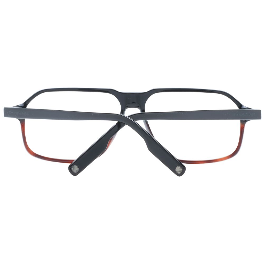 Montures de lunettes noires Ermenegildo Zegna pour homme