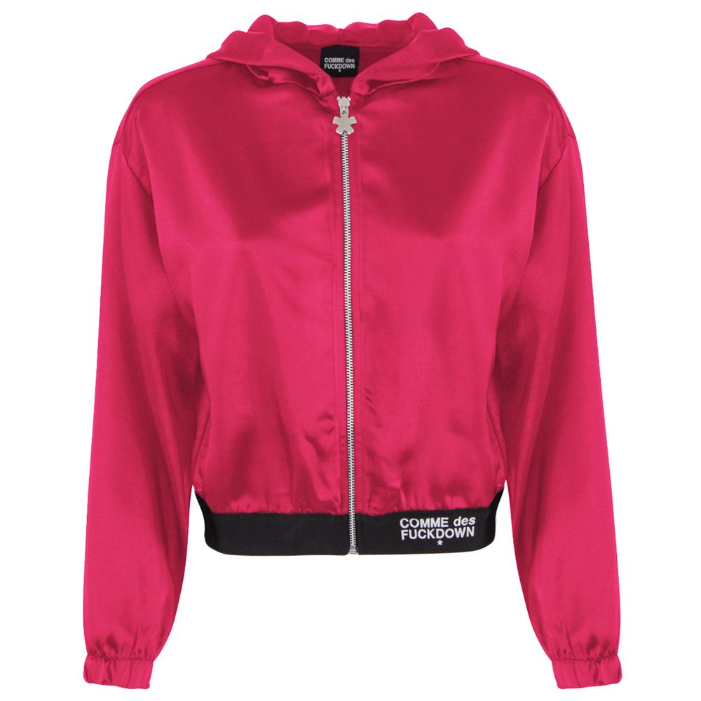 Comme Des Fuckdown Pull en polyester fuchsia