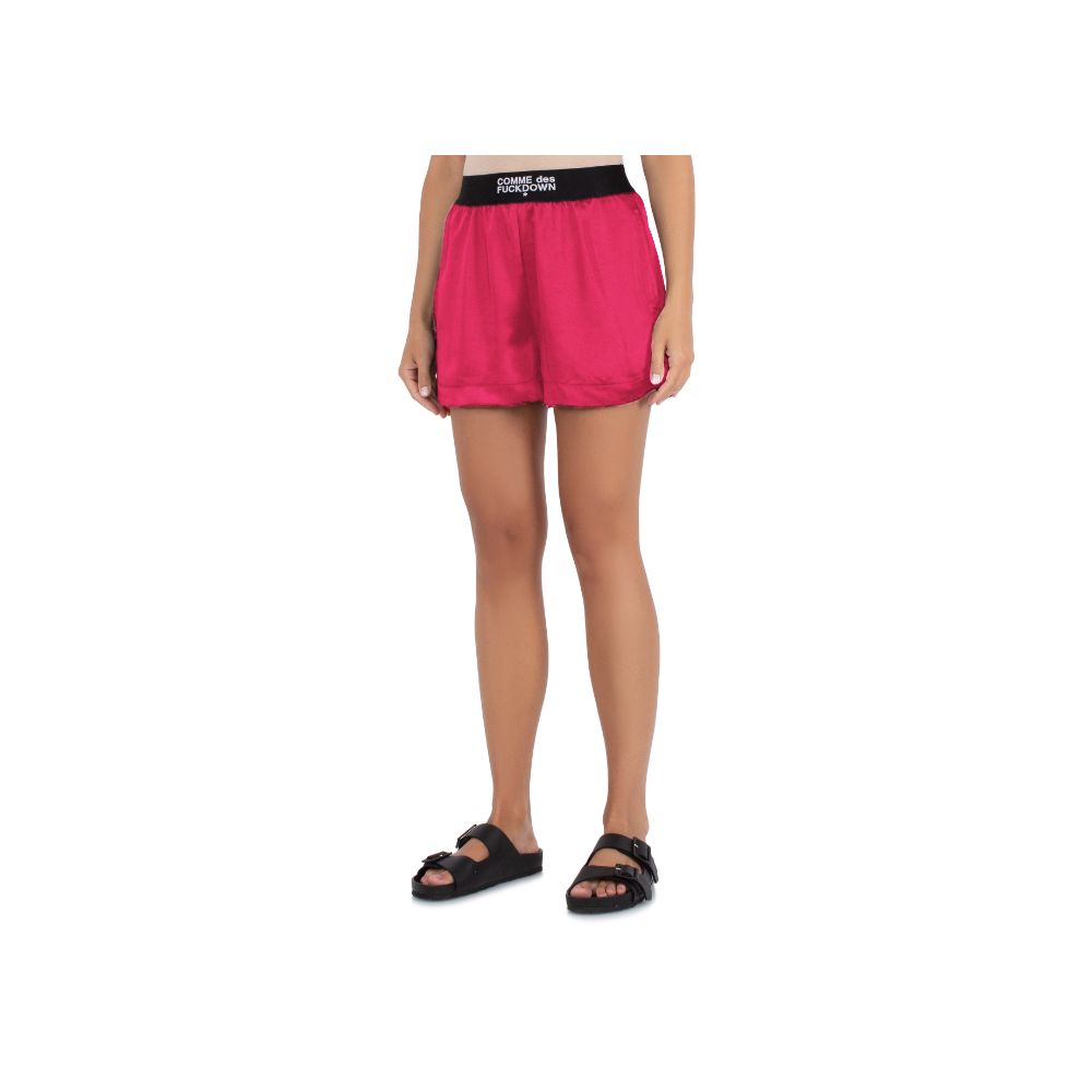 Short en polyester fuchsia Comme des Garçons Fuckdown