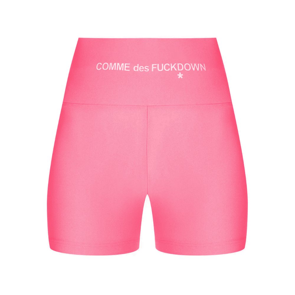 Short en polyester rose Comme des Garçons Fuckdown