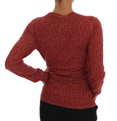 Pull cardigan en laine rouge Dolce &amp; Gabbana