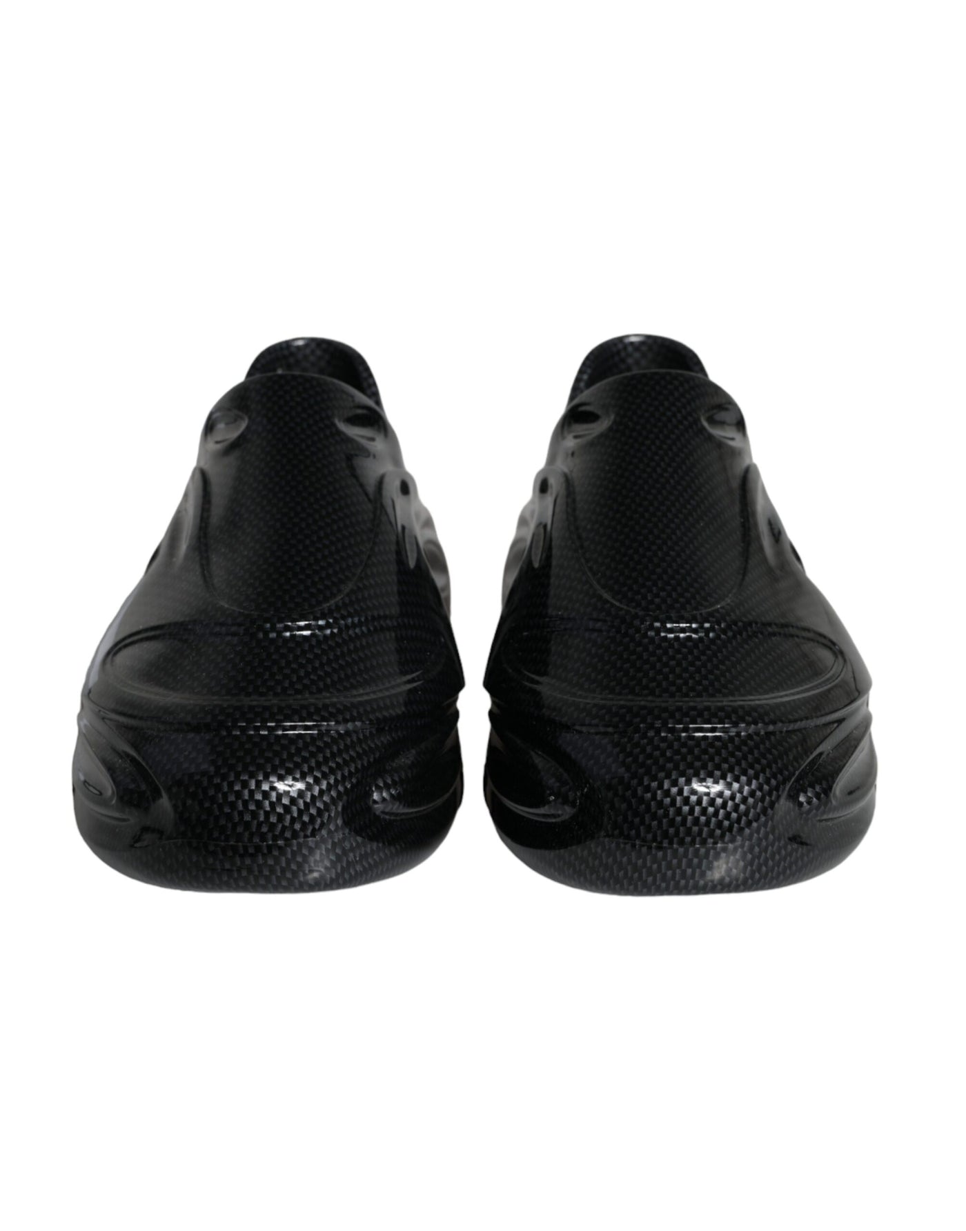 Dolce &amp; Gabbana Zwarte Foiled Rubber Toy Lage Top Sneakers voor Heren
