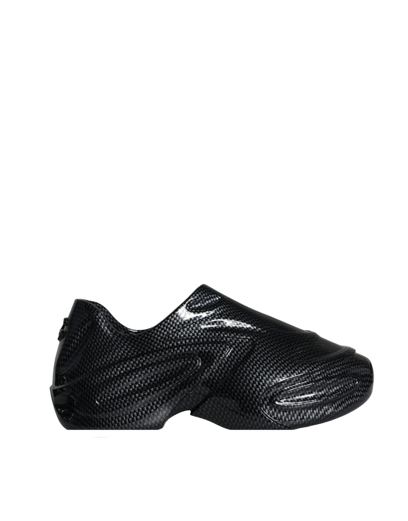Dolce &amp; Gabbana Zwarte Foiled Rubber Toy Lage Top Sneakers voor Heren