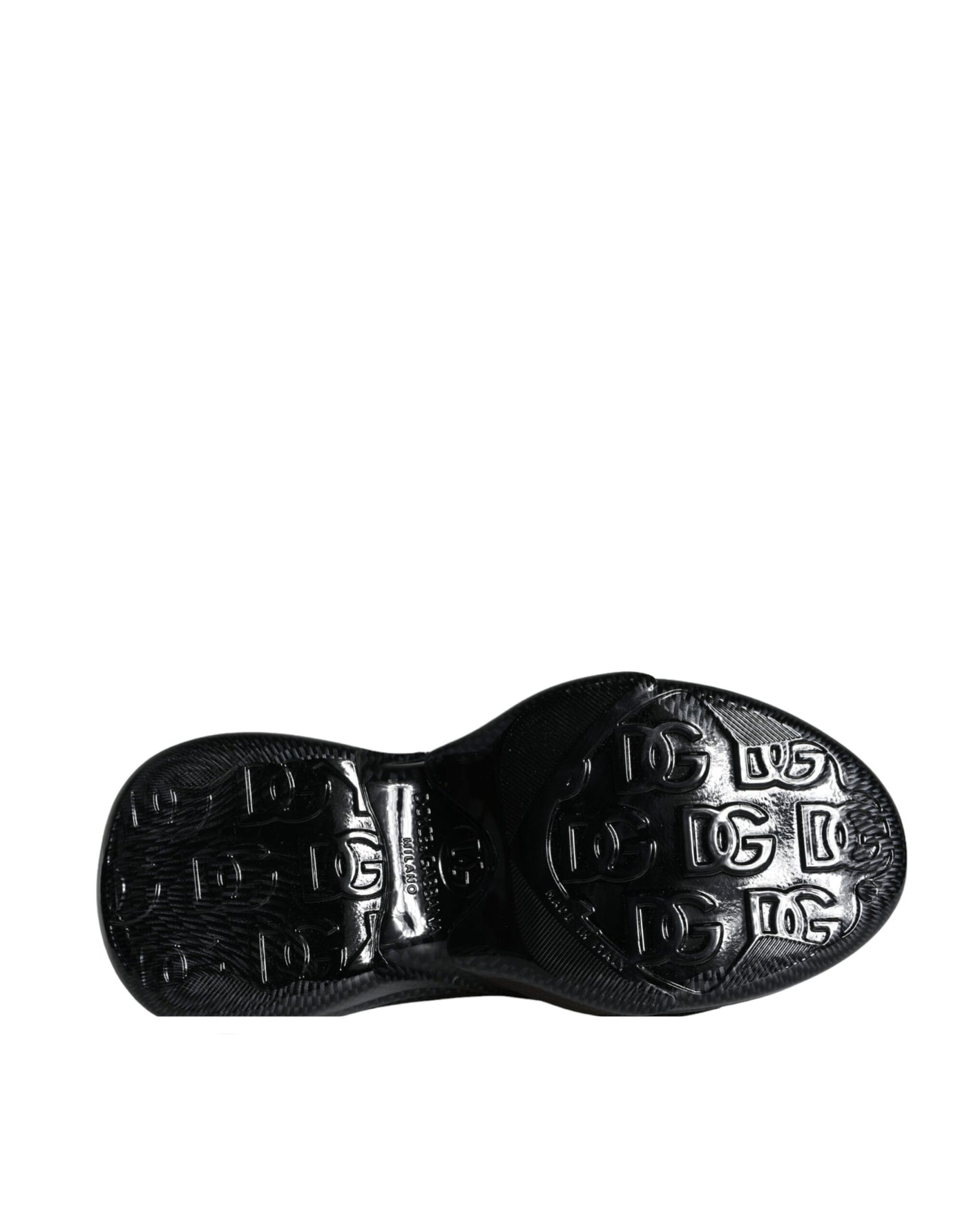 Dolce &amp; Gabbana Zwarte Foiled Rubber Toy Lage Top Sneakers voor Heren