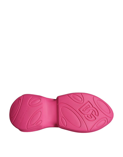 Dolce &amp; Gabbana roze logo print slip-on sokken sneakers schoenen
