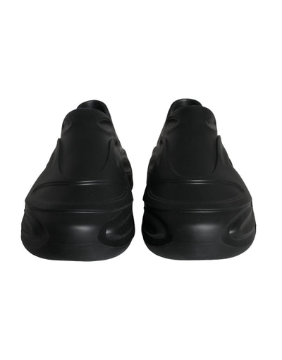 Dolce &amp; Gabbana Zwarte Foiled Rubber Toy Low Top Sneakers Schoenen