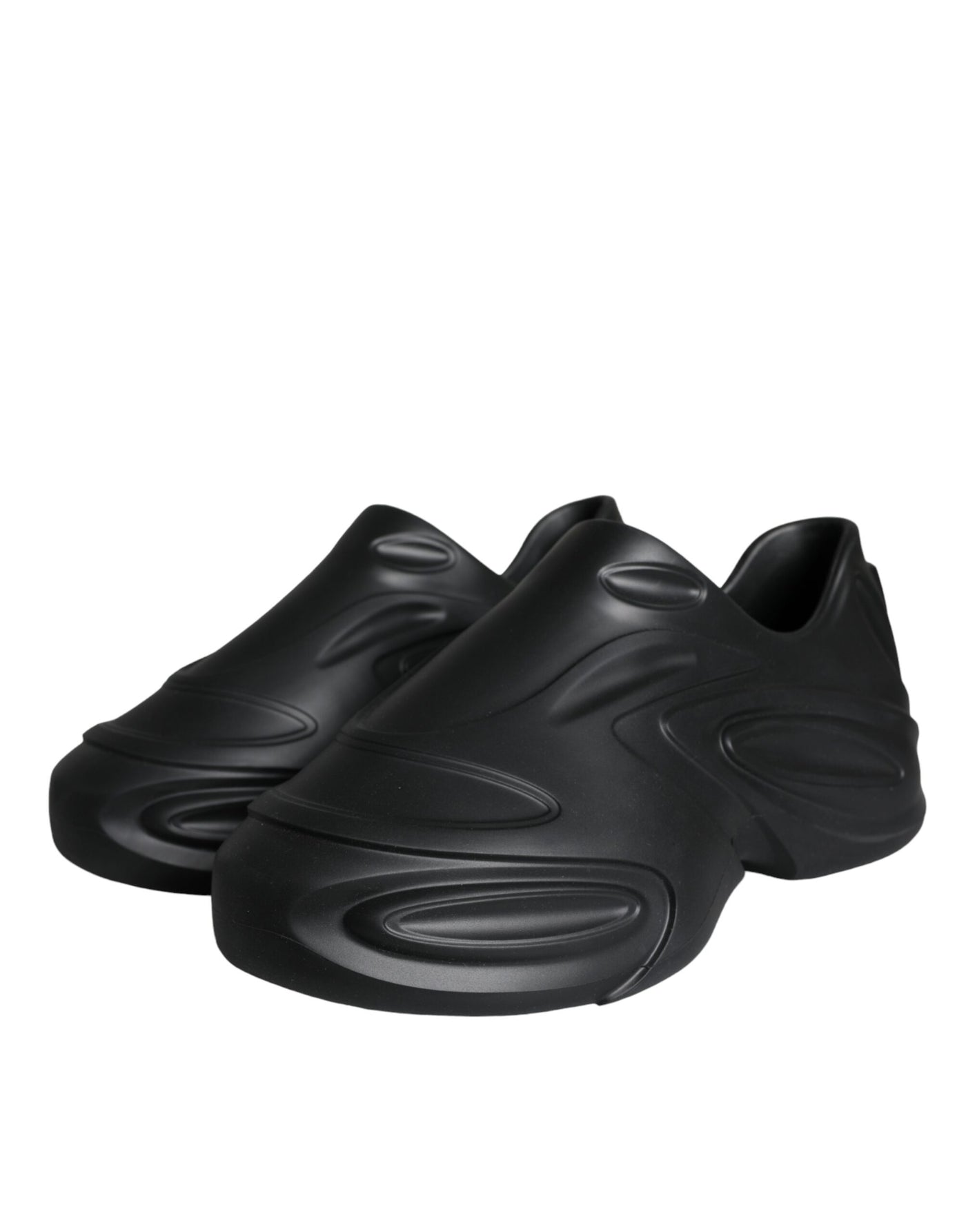 Dolce &amp; Gabbana Zwarte Foiled Rubber Toy Low Top Sneakers Schoenen