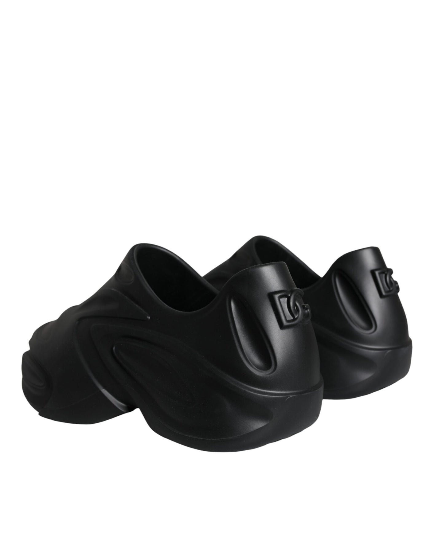 Dolce &amp; Gabbana Zwarte Foiled Rubber Toy Low Top Sneakers Schoenen