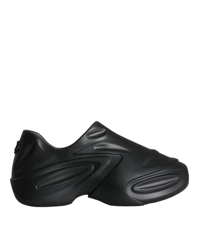 Dolce &amp; Gabbana Zwarte Foiled Rubber Toy Low Top Sneakers Schoenen