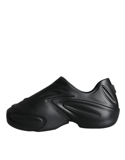 Dolce &amp; Gabbana Zwarte Foiled Rubber Toy Low Top Sneakers Schoenen