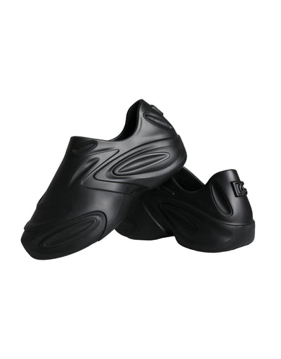 Dolce &amp; Gabbana Zwarte Foiled Rubber Toy Low Top Sneakers Schoenen