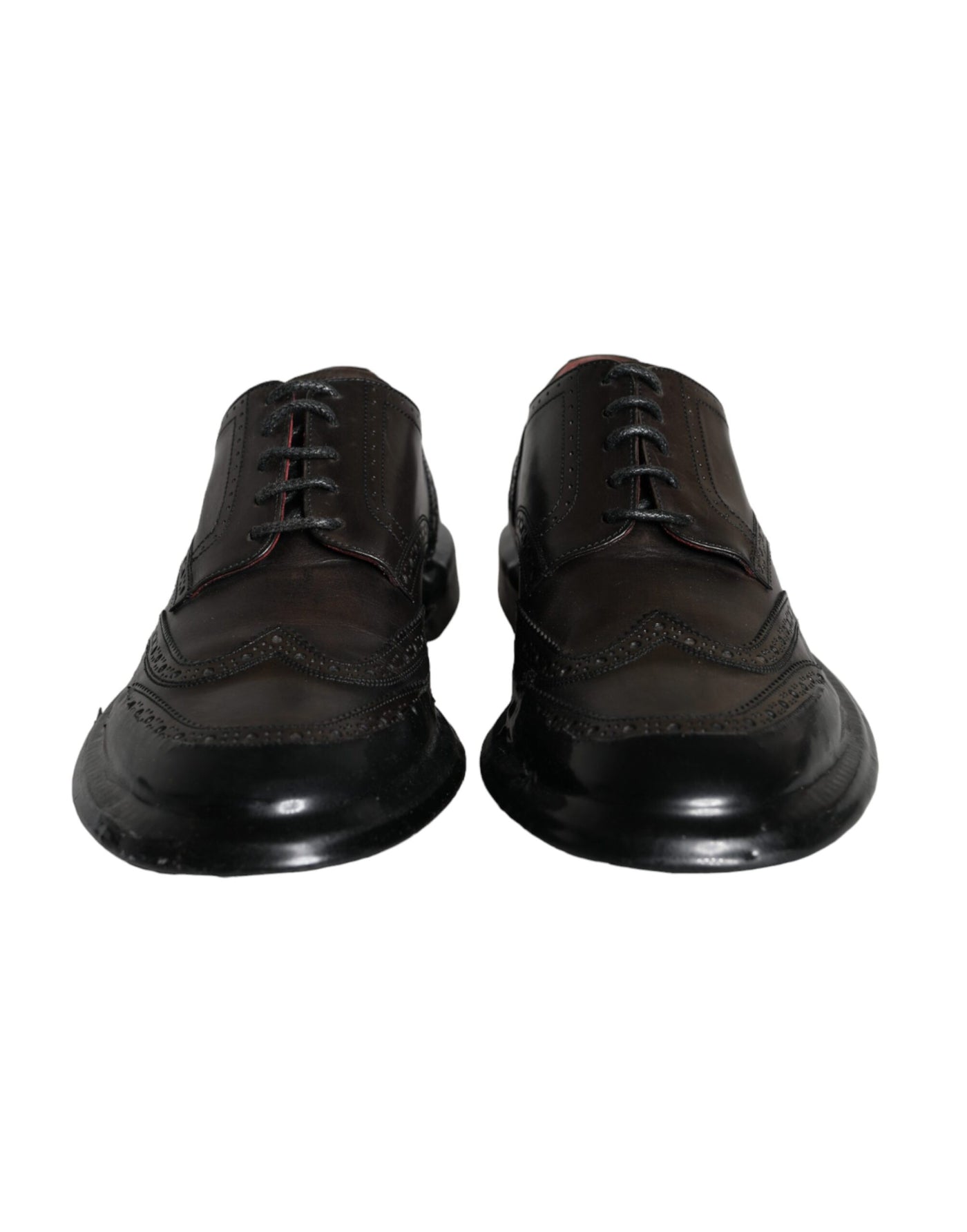 Dolce &amp; Gabbana Zwarte Leren Oxford Wingtip Formele Herenschoenen