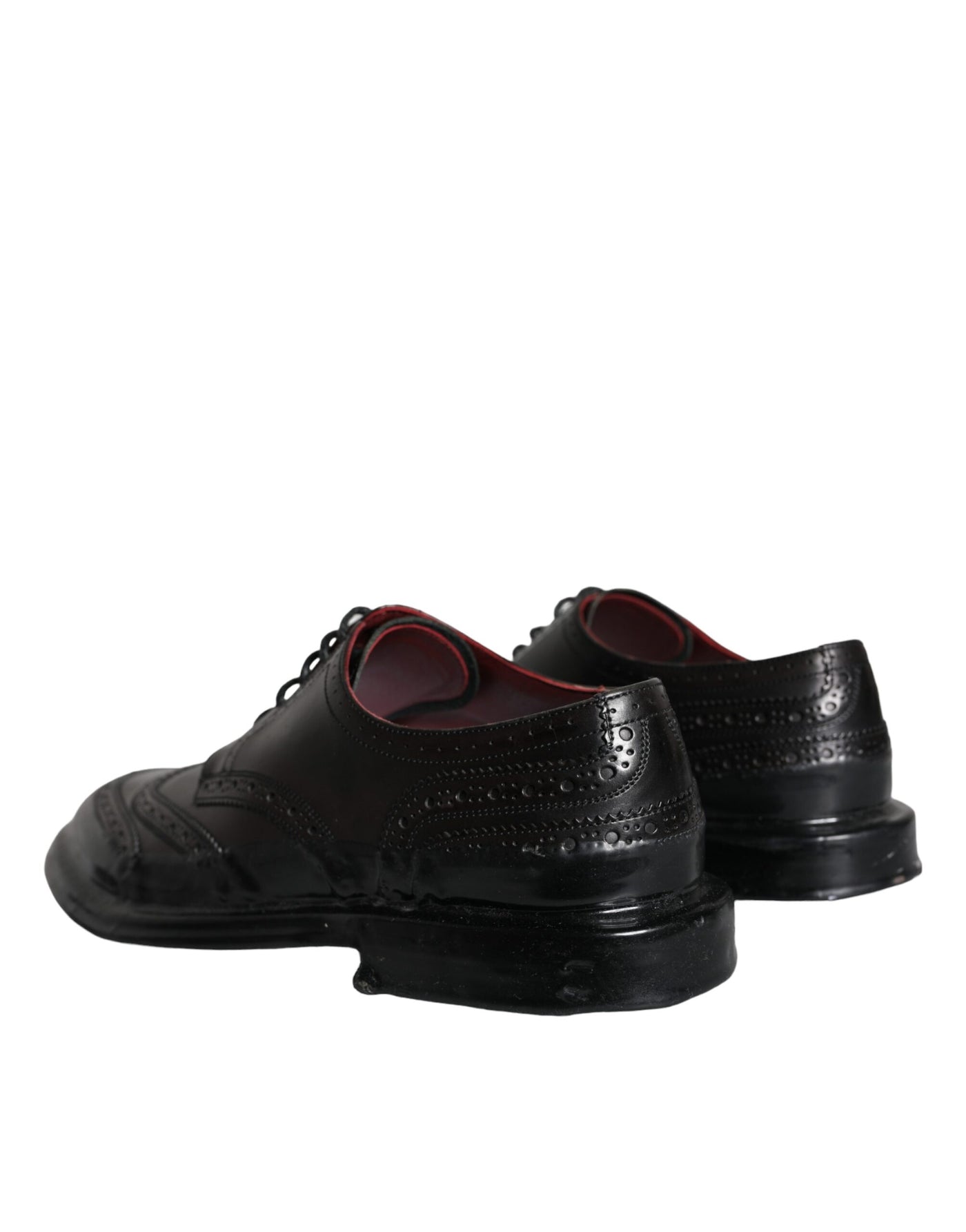 Dolce &amp; Gabbana Zwarte Leren Oxford Wingtip Formele Herenschoenen