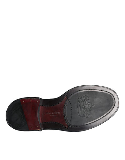 Dolce &amp; Gabbana Zwarte Leren Oxford Wingtip Formele Herenschoenen